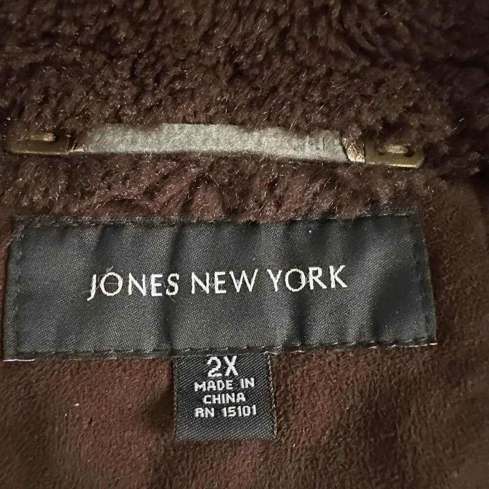 Vintage Jones New York Faux Suede Penny Lane Coat - Picture 7 of 8